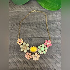 Floral Multicolor Statement Necklace